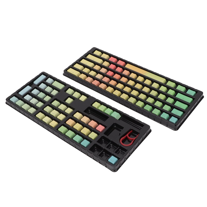 Keycaps PBT Translucent Sublimation Rainbow Gradient Mechanical 108 Keycaps for
