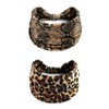 LINGXINXIN Leopard print Headband Fashion Wide Headband Knoted Turban Yoga