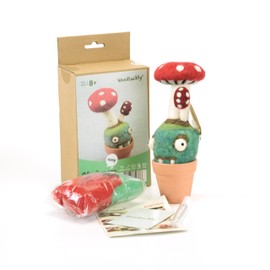 Woolbuddy Needle Felting Kit, Mushroom Monster Craft for Beginner Adults, Includes Supplies and Instructions, Creative Design for Unique DIY Projects