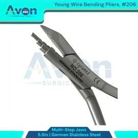 5.5in Dental Pliers for Adjusting, Bending, Loop Forming, and Clasp Making Ortho Wire - Dental Brace Wire Pliers | German Stainless Steel (No. 206-5.5" Young Pliers)
