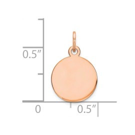 Unbranded 14K Rose Gold Round Disc Charm