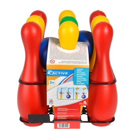 Simba 107223714 - Kegelspiel mit Halterung, 9 Kegel, 2 Bälle, mit Wasser oder Sand befüllbar, 26cm