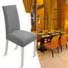 4PCS Durable Elastic Dustproof Slipcover Seat Chair Cover (Gray)