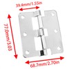 PIYANYO Silver 3.03× 2.64-inch (77×67mm) Quick-Release Hinges Detachable Hinges Specially