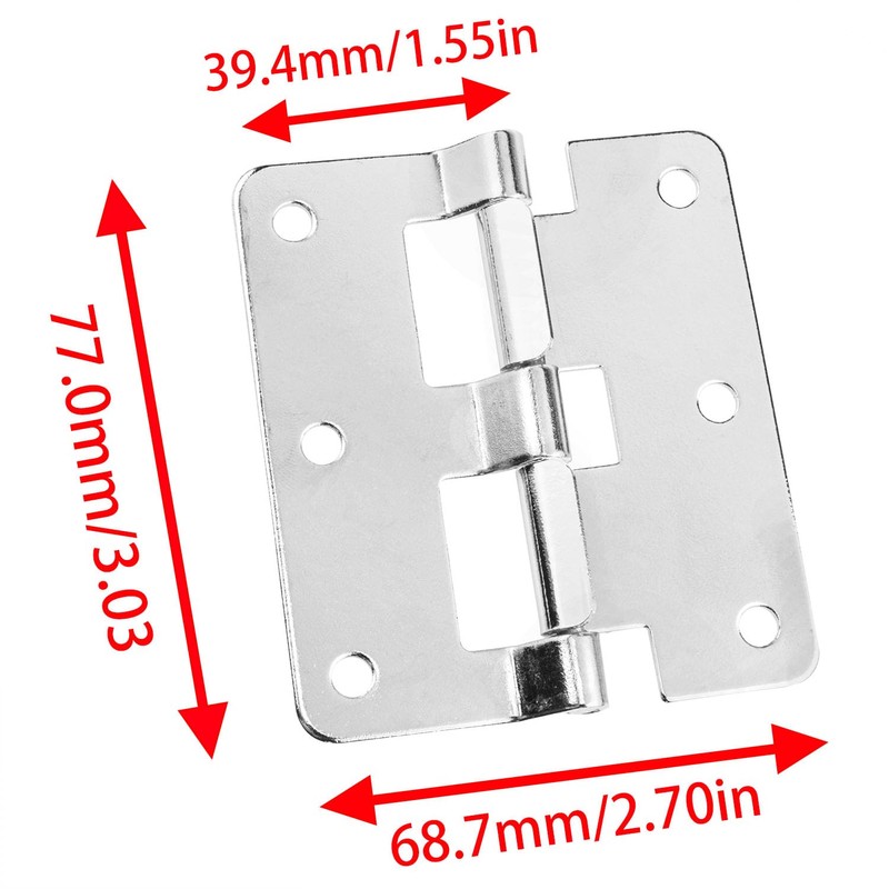 PIYANYO Silver 3.03× 2.64-inch (77×67mm) Quick-Release Hinges Detachable Hinges Specially