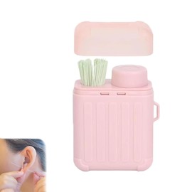 Ear Piercing Cleaning Kit, Ear Hole Ear Care Kit, With 240pcs Ear Piercing Hole Cleaner Floss & 10ml Cleaning Solution, Quick And Easy Use For Women Men (Rose)