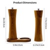 Amestar 2 Pack Acacia Wooden Salt and Pepper Grinder Set,