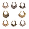 Aoyoho 8pcs Fake Septum Clicker Nose Hoop Ring Non Piercing