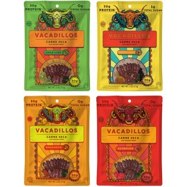 Vacadillos 8 BAGS Vacadillos Chile Lime Carne Seca Sliced Steak FACTORY FRESH beef jerky