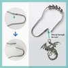 Dragon Shower Curtain Hooks Decorative Rings for Bathroom Cool Kids