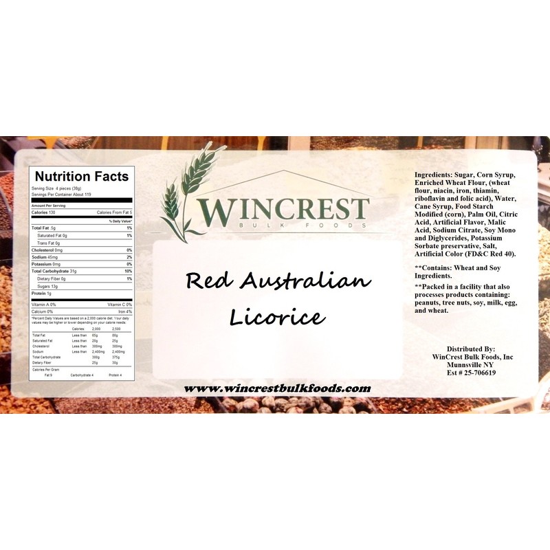 Red Australian Licorice (1 Lb)