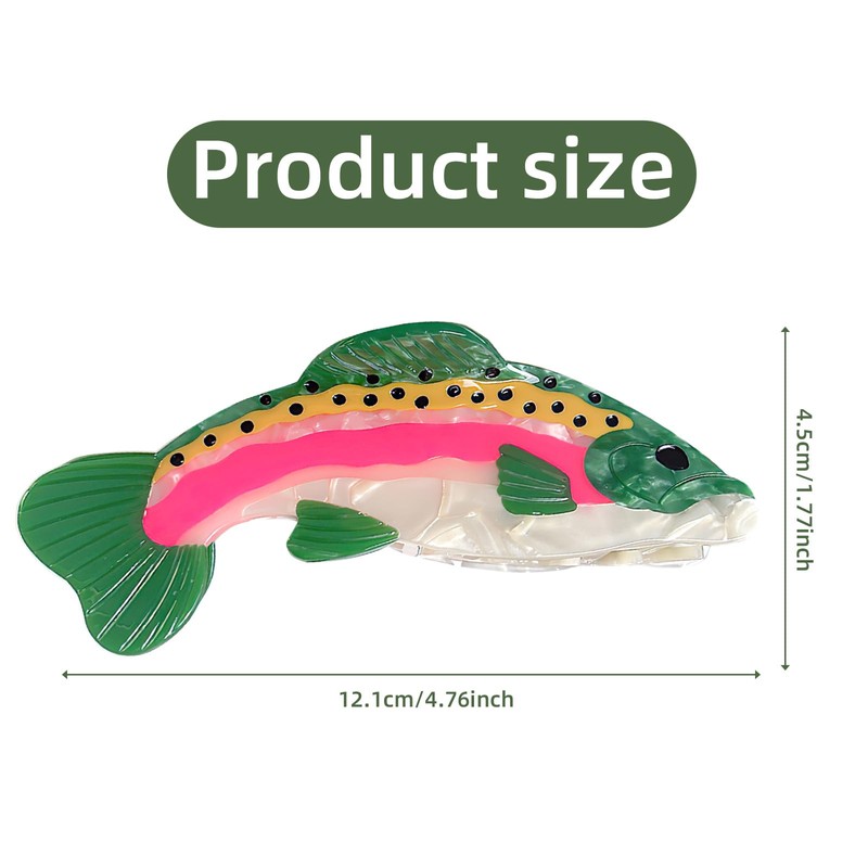 Novelty Salmon Fish Hair Clip, Acetate Hair Clips, Girl Women
