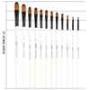 Dainayw 12 PCS Filbert Paint Brushes Set, Artist Brush for