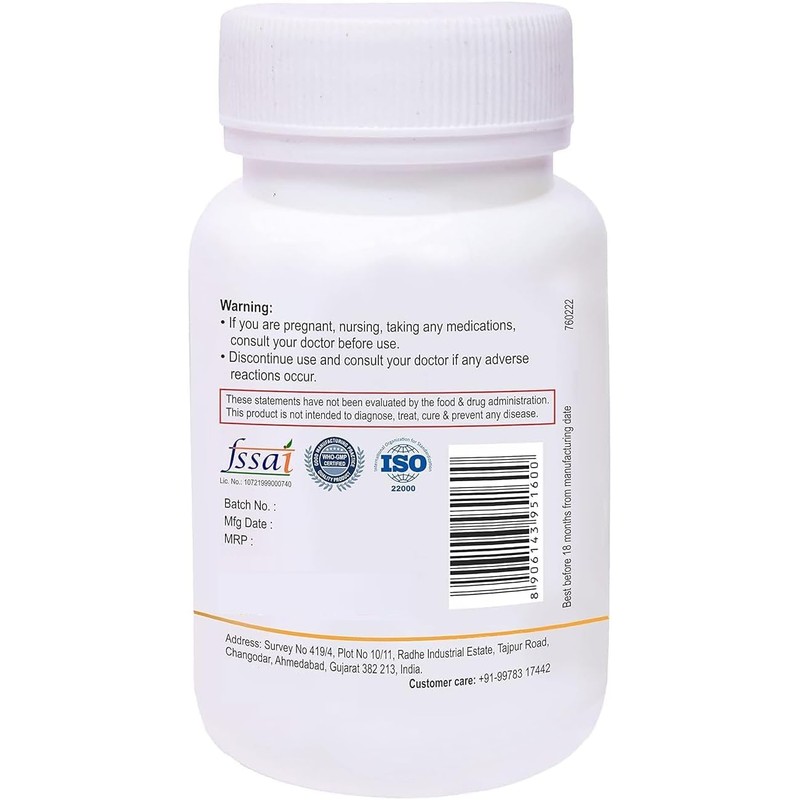  Vitamin B6 (Pyridoxine Hydrochloride) Supplement | 60 Veg Capsules