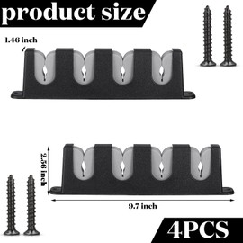 Sratte 4 Pcs Rod Holders for Fishing Boat Wall Mount Fishing Pole Holders Horizontal EVA Foam Rack Summer Boat Garage Accessories for Men Gifts, 9.7 Inch(Gray)
