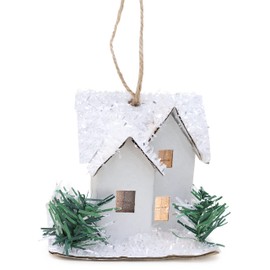 Christmas Concepts® 10cm (4") LED Light Up Hanging House Christmas Tree Decoration - Christmas Decorations