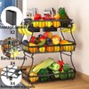 3 Tier Fruit Bowls Basket with 4 Banana Hanger Hooks,