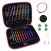 UPIQNG Knitting Needles Set Interchangeable Circular Knitting Needles Set Aluminum