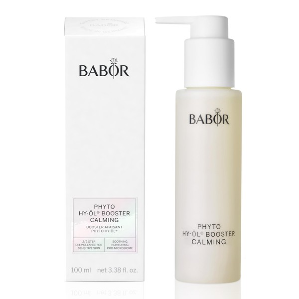 BABOR Phyto Hy Oil Booster Calming for Sensitive Skin, Facial Cleanser for Use with Hy Oil, with Lime Blossom, Vegan Formula, Phytoactive Sensitive, 1 x 100 ml