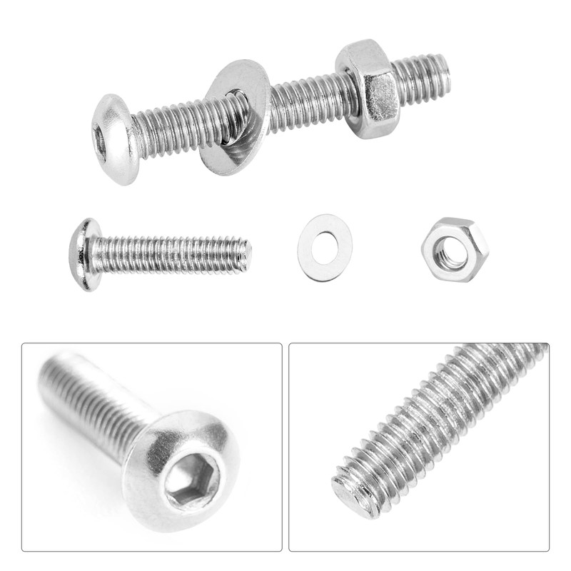 500 Piece M3 Screws and Nuts Set, Hexagonal Screws Stainless