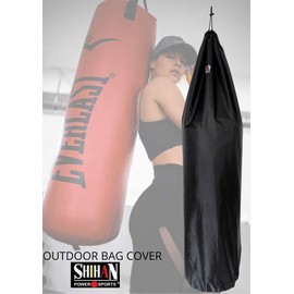 SHIHAN POWER SPORTS Boxing Bag Cover PROTECTED BY BOXER Waterproof 5-6ft & 24inch Diameter Black Adult Boxing Punching Bag Cover