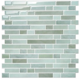 STICKGOO Peel and Stick Backsplash - 10 Sheets of 12”×12” - 3D Self Adhesive Peel and Stick Tile Backsplash for Kitchen & Bathroom