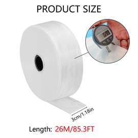 HYRYC Fibreglass Tape Glass Fibre Fabric Tape 3 cm x 26 m Fibreglass Fabric Reinforcement Mesh Glass Fibre Mat