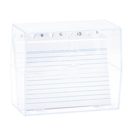 K3T Index Box DIN A6 with Index and 25 Lined Index Cards, Transparent Case, Item No. 65962