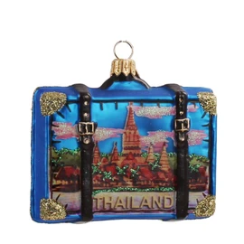 440s Christmas Tree Hanger Thailand Suitcase - Bangkok's Landmarks and Temples for the Christmas Tree
