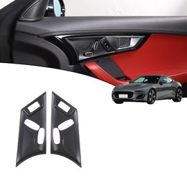 JONKOKO 2Pcs Electric Seat Adjustment Panel Decor Cover for Jaguar F-Type 2013-2024 Car Seat Adjustment Button Switch Frame Interior Accessories (Matte Black)