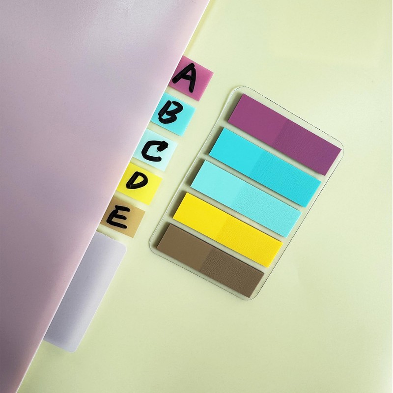 ELII 500 PCS Sticky Index Tabs 2 Inch Book Tabs,Clear