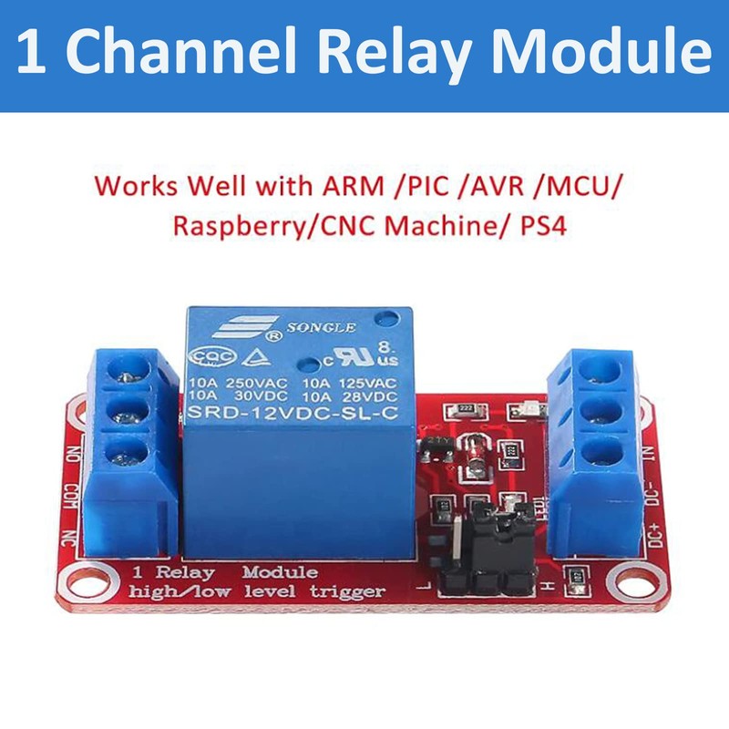 AEDIKO 4pcs DC 5V Relay Module - 1 Channel Relay
