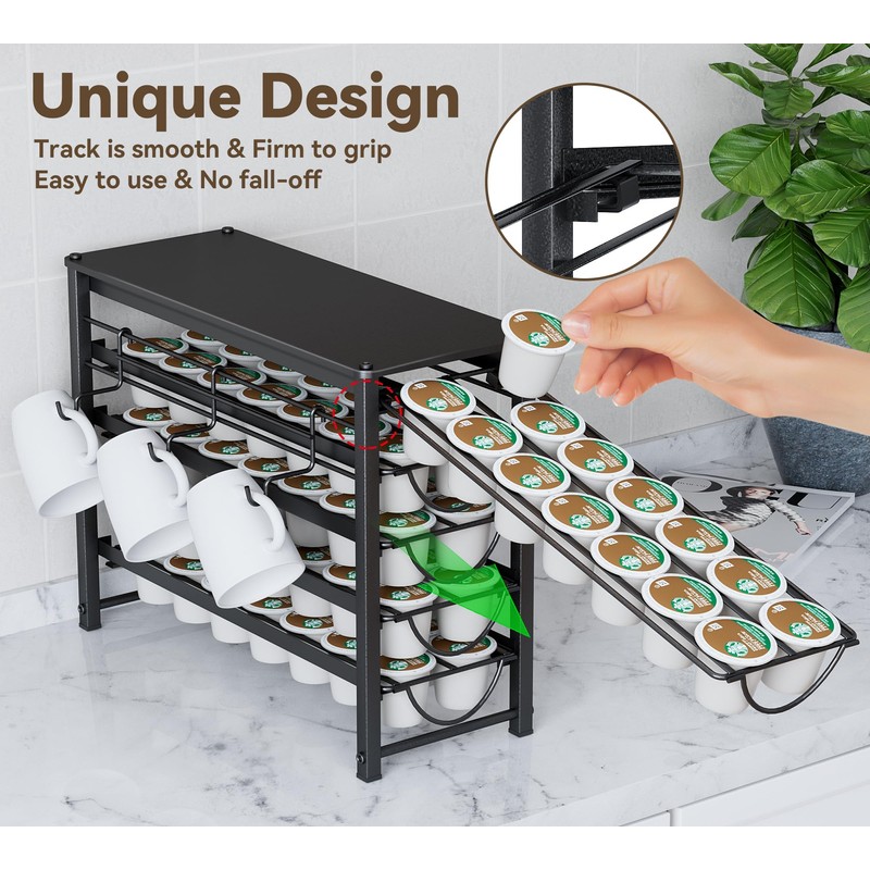 Coffee Vertuo Pod Holder, Capsules Stand Storage Drawer for K