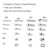 520Pcs 304 M3 M4 M5 M6 Stainless Steel Bolts Nuts
