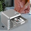 Desktop Drawer Organizer Key Lock, Document Organizer with Removable Labels,