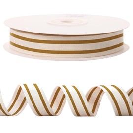 10 Yards Golden Natural Cotton Ribbon for Crafting Sewing, 3/5 Inch Double Sided Webbing Straps Ribbons for Gift Wrapping, Birthday Wedding Christmas Ribbons for DIY Crafts Sewing