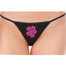 Knaughty Knickers Dirty Valentines Day Heart Candies Suggestive Fun Gift Black String Thong Adult Flirty Fun