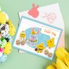 ORIGACH Easter Bunny Stamps and Dies Set for Card Making