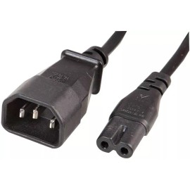 RiteAV Standard Molded IEC 320 C14-C7 Plug AC Power Plug Adapter Cable PDU UPS Standard