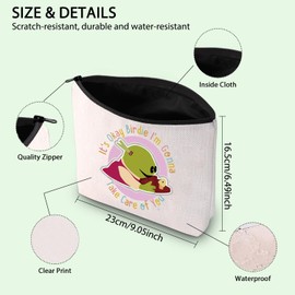 Mona Inspire Merch It's Okay Birdie Makeup Bag Mom Meme Cartoon Princes Tote Bag for Women Sister Best Friend (I'm Gonna)