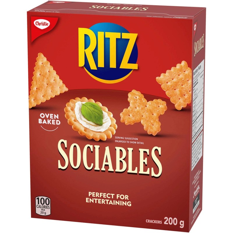 Christie Ritz Sociables Crackers, 200g/7.1oz, Box