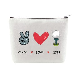 AJFHKJ Golf Gifts Makeup Cosmetic Bag for Women,Golf Lovers Players Golfing Coach Inspirational Gifts,Golfing Gifts for Him Her Christmas Birthday Gifts Golf Travel Makeup Bag