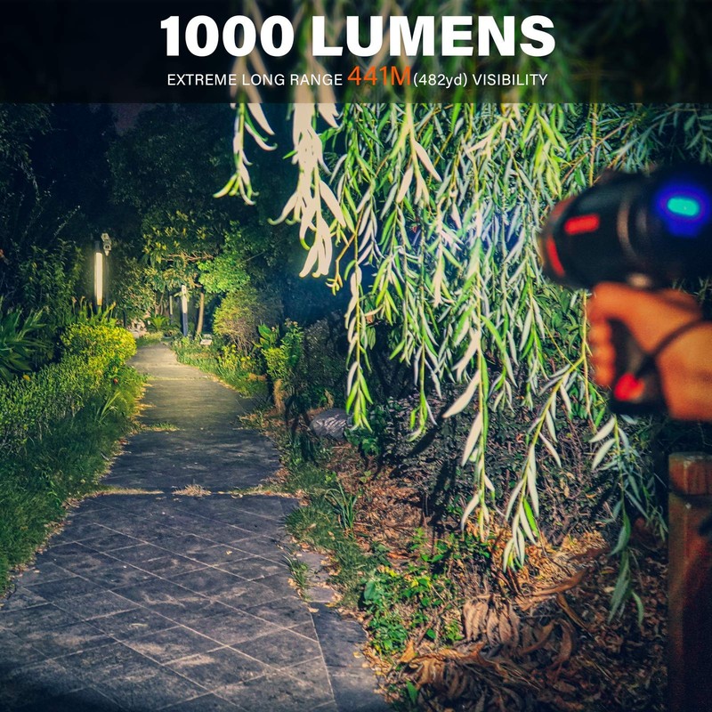 GOODSMANN Spotlight Rechargeable LED Spot Light Flashlight 1000 Lumen Waterproof