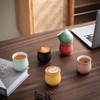 Dicmracy 4-Oz Ceramic Espresso Cups Set - Multi-Color, Handle-Free Design