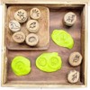 9 Pack Wooden Animal Tracks Playdoh Stamps Animal Prints
