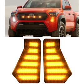 NEOXIST Fog Lights for 2024 2025 2026 Toyota Tacoma Accessories 4th Gen LED Front Grill Daytime Running Light Amber Turn Signals (OE Style)