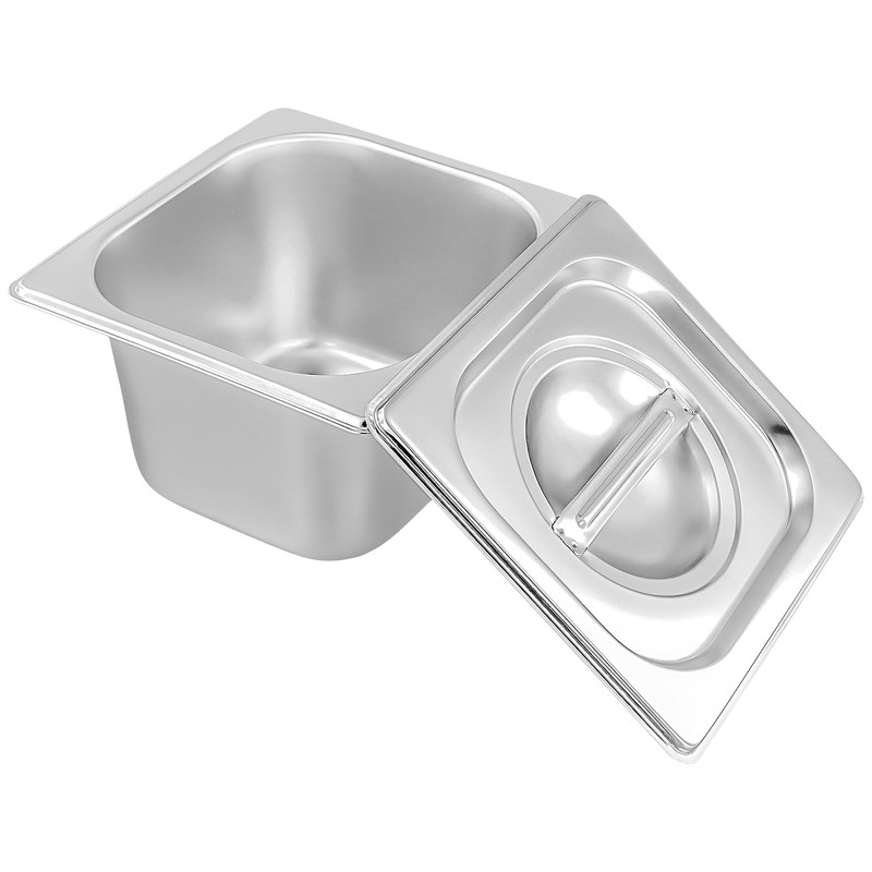 KOHAND 5 Set 1/6 Size Hotel Pans with Lid, 4