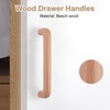 MOROBOR Wooden Cabinet Handles Solid Wooden Drawer Pull 10 Pack