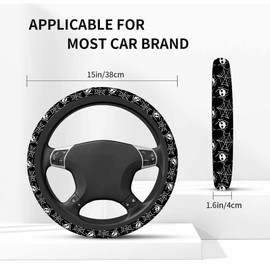 Dolphins Elastic Steering Wheel Cover Two Dolphins in The Blue Sea Steering Wheel Cover Anti Slip Protective Case Universal Stretch Steering Protector