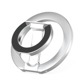 Mag-Safe Ring Smartphone Ring Bunker Ring Magsafe Ring Stand Magnet with Metal Ring Magnet Cell Phone Ring Holder (Silver)